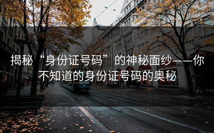 揭秘“身份证号码”的神秘面纱——你不知道的身份证号码的奥秘