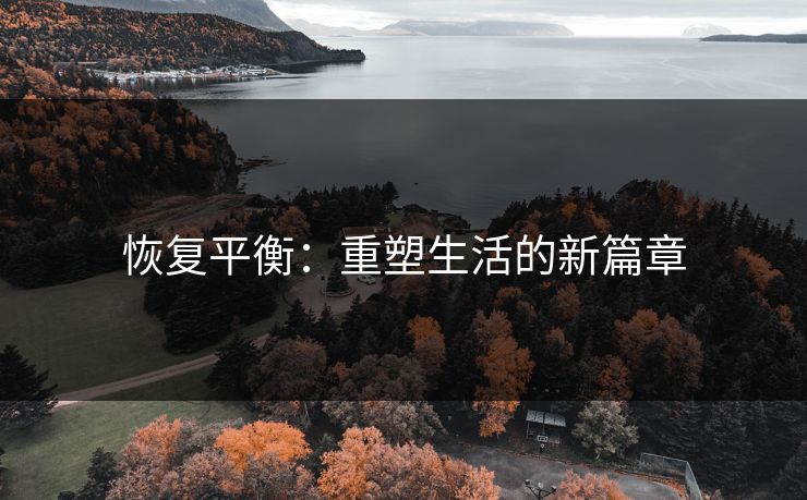 恢复平衡：重塑生活的新篇章